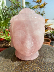 Statue de Bouddha en quartz rose sculptée à la main, sculpture en cristal, Feng Shui, religieuse, anti-anxiété, fabricant OEM ODM - Product Image 1