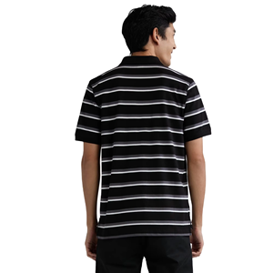เสื้อโปโลผู้ชายสีดำทันสมัยไซส์ใหญ่ ลายทาง แขนสั้น ทรงเข้ารูป สำหรับฤดูร้อน จากซัพพลายเออร์บังกลาเทศ - Product Image 3