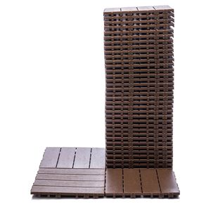 กระเบื้องพลาสติกแบบประกบกันได้ 68 ชิ้น ขนาด 11.42"x11.42" ทนทานเป็นพิเศษ พื้นที่ 61.60 ตารางฟุต สำหรับปูพื้นภายนอก กันน้ำ ทนทุกสภาพอากาศ - Product Image 3