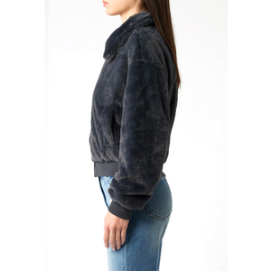 Chaqueta de Forro Polar Sherpa Premium para Mujer, con Cierre Completo, Estilo Teddy, para Invierno, Cuello Alto, Informal, para Exteriores, Personalizable, OEM, Venta al Por Mayor - Product Image 5