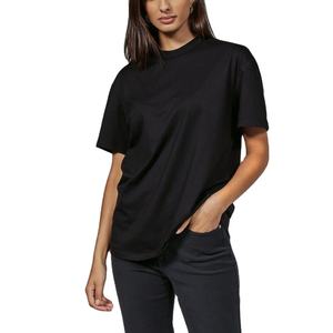 Camisetas de algodón cortas informales de alta calidad para mujer, transpirables, ecológicas, de verano, tarifa directa de fábrica al por mayor - Product Image 1