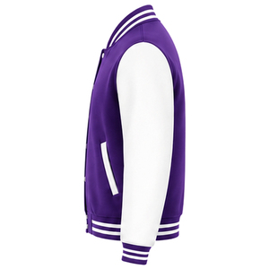 Custom Made Latest Designs Long Sleeve <b>Varsity</b> <b>Jacket</b> Men Stand Collar Front Logo Plain Dyed Eco-Friendly Winter 100% Wool - Product Image 3