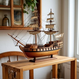 Bateau en bois nautique Ocean Pathfinder, objet de collection pour les expositions maritimes, les thèmes de décoration côtière et la collection du patrimoine marin - Product Image 5