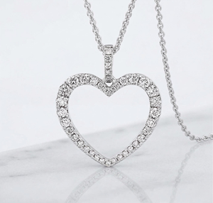 <b>Heart</b> <b>Shape</b> Cubic Zirconia Pendant Necklace Rhodium Plated Stainless Steel <b>Box</b> Chain Women's Romantic Everyday Wearing Jewelry - Product Image 4