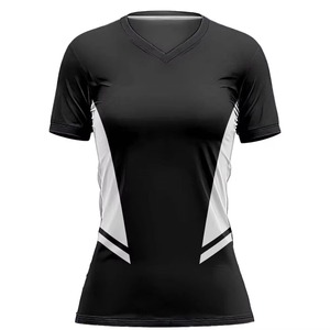 Conjuntos de Camisetas de Fútbol para Mujer, Personalizadas, Lisas, 100% Poliéster, Manga Corta, Cuello en V, Uniformes de Fútbol que Absorben la Humedad - Product Image 2