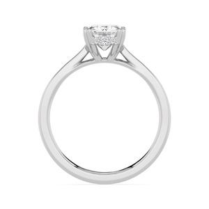 Bague de fiançailles en or rose 10K Regal avec diamants de laboratoire 2.09 carats, taille ronde et taille émeraude, bijoux de mariage sophistiqués et luxueux - Product Image 4