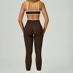 Conjunto de Yoga Premium de Punto Sólido para Mujer, Shorts y Bra Deportivos, Ecológico, de Secado Rápido, Spandex/Nylon, para Gimnasio y Fitness al Aire Libre - Product Image 2
