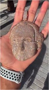 Colgante de Cadena Personalizado con Moissanita de Corte Brillante, Diamantes Engastados, Plata 925, Chapado en Oro, Estilo Hip Hop, Colgantes y Dijes Unisex - Product Image 2