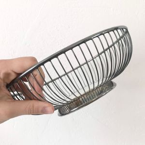 Rustic Vintage Inspired Metal Fruit Basket For Farmhouse Kitchen Decor With Open <b>Frame</b> And Strength - Product Image 5