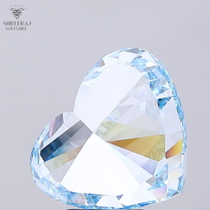 Diamante Suelto en Forma de Corazón Azul Hielo de 5.00 Quilates, Forma Elegante, Azul Intenso, Cultivado en Laboratorio CVD, Certificado IGI, Color Único - Product Image 3