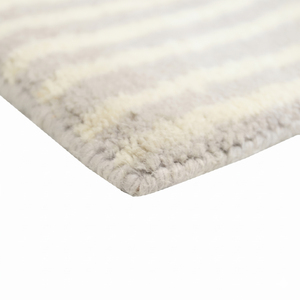 DECORDEC Custom <b>Ivory</b> Dark Brown Modern Abstract Step Pattern Wool Eco-Friendly Non-Slip Hand Tufted Thick Pile Area <b>Rug</b> - Product Image 5