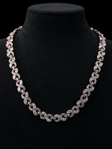 RB Gems - Collar con Colgante de Diamantes y Moissanita con Corte Marquise, Chapado en Oro sobre Plata 925, Certificado por IGI, Estilo Hip Hop, para Hombre y Mujer - Product Image 4