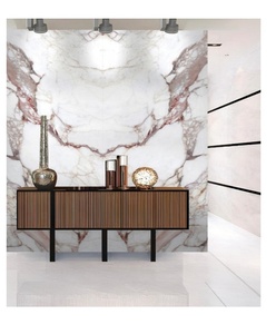 Carreaux de porcelaine vitrifiée beige Breccia brillants antidérapants KC 1200x2400 pour sol et mur de hall, installation facile. - Product Image 3