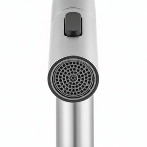 Robinet de lavabo 8 pouces nickel brossé, double poignée, design 3 trous, douchette extractible rotative à 360 degrés, siphon escamotable pour bain et douche - Product Image 6