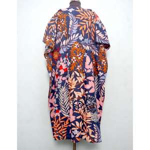 Nuevo Vestido Kaftán de Algodón para Mujer Talla Grande, Estilo Vintage con Estampado, Manga Corta, Holgado, para Playa, Verano - Product Image 4