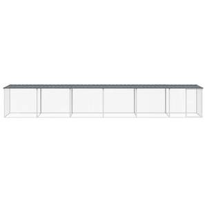 Grande cage à poulets en acier galvanisé anthracite, cage robuste pour animaux - Product Image 3