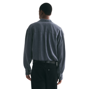 Chemise décontractée à manches longues pour homme, col classique, boutonnée sur le devant, avec poche poitrine unique, légère et confortable, personnalisable - Product Image 3