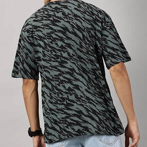T-shirt pour homme de style oversize, imprimé sur mesure, 100% coton, tailles grandes - Product Image 2