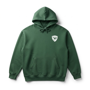 Sudadera con Capucha Dumela Verde Oscuro para Hombre, Corte Regular, 100% Algodón, Forro Polar, Bolsillo Delantero, Ropa Casual de Otoño, Logotipo Estampado - Product Image 1