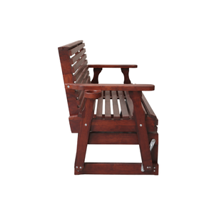 Modern Outdoor Wooden Glider <b>Bench</b> Patio Garden Swing <b>Bench</b> Solid <b>Wood</b> Seating for Villa Resort Hotel - Product Image 3