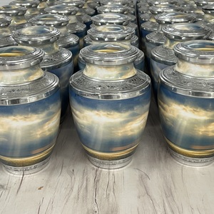 Urna Funeraria de Aluminio de Alta Calidad para Adultos, Grabada con Hermosa Imagen del Cielo y el Océano, Urna Personalizada Impresa para Guardar Cenizas Humanas - Product Image 5