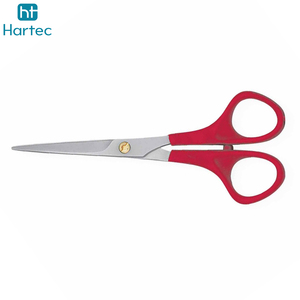 Ciseaux de coiffure professionnels à manche en plastique rouge, prix de gros, ciseaux de barbier en acier inoxydable pour salon de coiffure - Product Image 2