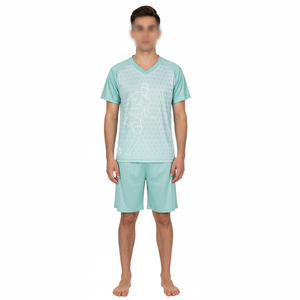 ชุดเสื้อฟุตบอลชาย ระบายอากาศได้ดี ชุดยูนิฟอร์มฟุตบอลแบบกำหนดเอง ชุดกีฬาทีม - Product Image 1