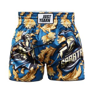 Pantalones Cortos de Muay Thai para Hombre, Estampado Satinado, Cintura Elástica, para Entrenamiento de Gimnasio, Kickboxing, Ligeros, Coloridos - Product Image 3