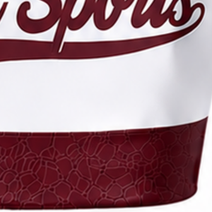 Camiseta Deportiva Blanca Borgoña Sublimada sin Mangas para Animadoras, Uniforme para Entrenamiento, Competencia y Deportes de Equipo - Product Image 6