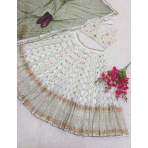 Bonita Ropa de Fiesta Lehenga Choli con Dupatta Talla XL - Product Image 4
