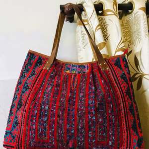 Sac fourre-tout vintage Banjara fait main pour femmes, motif léopard, coton écologique, longue bandoulière, sac de shopping - Product Image 4