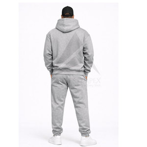 Mens Puff Print Tracksuit Cotton Fleece Hoodie And <b>Jogger</b> Set Custom Logo <b>Oversized</b> Fit Streetwear OEM ODM Process Impex - Product Image 2