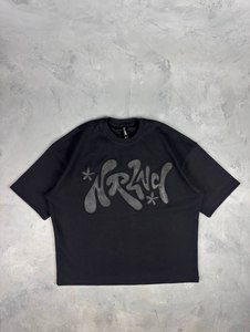 เสื้อยืดโอเวอร์ไซส์ทรงบ็อกซี่ พิมพ์ลายกราฟิก ผ้าคอตตอนพรีเมียม สตรีทแวร์ พิมพ์นูน ปักโลโก้ตามสั่ง รับผลิตเสื้อยืดแบรนด์ส่วนตัว - Product Image 5