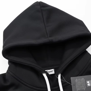 Services OEM fabriqués en usine – Sweats à capuche unisexes en coton épais, teints unis, à manches longues, style streetwear hip-hop - Product Image 6