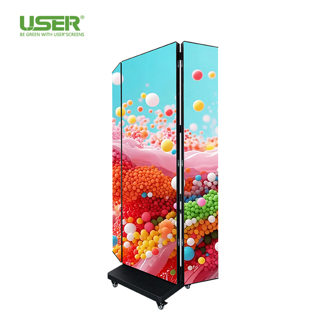High Definition Trifold Foldable LED Poster Display ScreenP1.25 P1.53 P1.86 P2.5Portable IndoorCommercial Advertising Poster