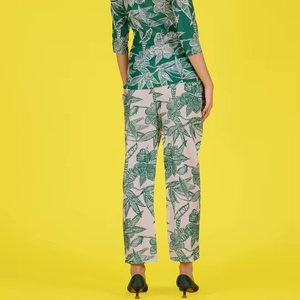 Women's Premium Quality Polyester Summer Casual Pants <b>Trousers</b> Breathable Eco-Friendly Floral Pattern Lace <b>Light</b> Weight Quick - Product Image 1