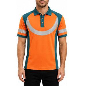 เสื้อโปโลสำหรับทำงานประจำวันสำหรับผู้ชาย เสื้อคอปกแขนสั้นผ้าฝ้ายผสมระบายอากาศได้ดี เสื้อผ้าชุดยูนิฟอร์มสำนักงานที่สวมใส่สบาย - Product Image 3