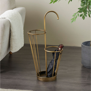 Vintage Brass Umbrella Stand Handmade <b>Hammered</b> Metal Umbrella <b>Holder</b> Unique Umbrella Shaped Cane Stand For Home Storage Rack - Product Image 2