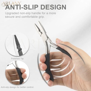 Hair Extension Pliers for <b>Micro</b> Beads Anti-Slip Microlink Pliers <b>Machine</b> Double Weft Remy Hair Pre-Bonded Tinsel Removal - Product Image 3