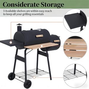 เตาบาร์บีคิวถ่านดำสำหรับปิกนิกในสวนหลังบ้าน อุปกรณ์ทำอาหารกลางแจ้ง - Product Image 2