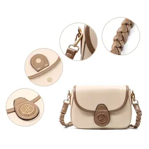 Sac à bandoulière/crossbody Hody Ayana en cuir synthétique de qualité supérieure avec longue sangle tressée, fermeture à glissière, doublure en satin - Toutes saisons - Product Image 3