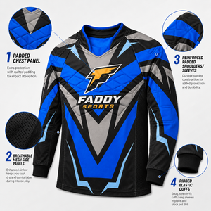 Camiseta de Paintball Profesional Personalizada, Acolchada, Sublimada, Transpirable, de Manga Larga, para Equipos de Speedball y Carreras Tácticas - Product Image 4