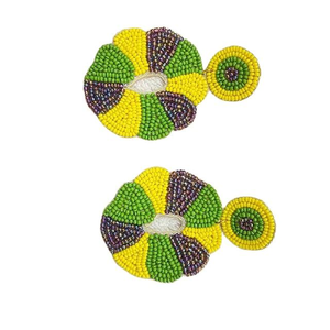 Pendientes de cuentas de calidad, bordados con diseño personalizado, hechos a mano, con cuentas coloridas, regalo de MULTI CRAFT - Product Image 1