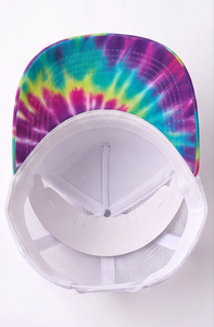 หมวกแก๊ปทรง Trucker ลาย Tie Dye แบบ Unisex ปรับขนาดได้ ด้านหลังเป็นตาข่าย สไตล์ลำลอง สำหรับฤดูใบไม้ผลิและฤดูร้อน ทรง 5 แฉก สำหรับผู้ใหญ่ - Product Image 6