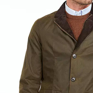 100% High Quality SUQAINA FASHION GARMENTS Men's Plaid Casual Wax Cotton Canvas Jacket Waterproof Windproof Front Reasonable - Product Image 6