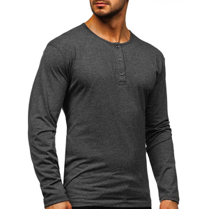 Men T Shirt With Turn <b>Down</b> Collar And Solid Color Button Closure Stylish Design For Bulk Buyers OEM Service Design / Custom Logo - Product Image 4