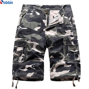 Pantalones Cortos Cargo de Camuflaje Morado para Hombre Bobbin, Cintura Media, Cierre de Botones, Transpirables, de Algodón, Estilo Casual - Product Image 4