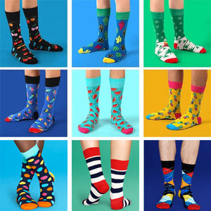 Vente en gros de chaussettes et bas pour hommes en coton naturel, personnalisés, amusants, colorés et originaux, avec livraison gratuite - Product Image 2