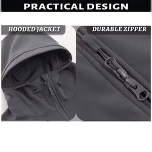 Chaqueta Softshell Ligera Impermeable para Senderismo en Montaña, Chaqueta Táctica Silenciosa para Clima Frío, Traje de Caza, MOQ Bajo, Chaqueta para Exteriores - Product Image 2