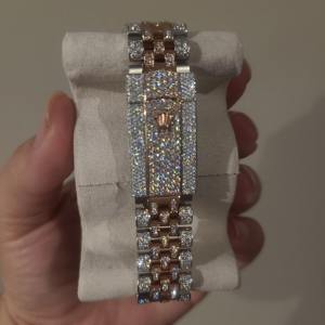 Último Modelo de Reloj de Lujo de Acero Inoxidable con Diamantes de Moissanita, Estilo Hip Hop, Correa de Acero, Diseño Cuadrado - Product Image 2